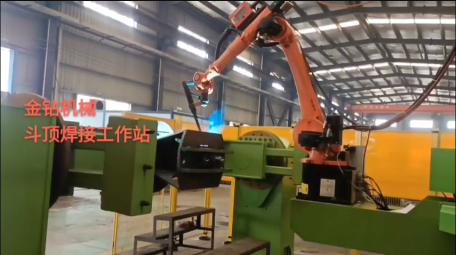 Our workshop automatic robot welding for the kelly box of our rotary drilling rigs