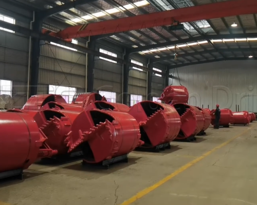 Big rotary drilling bucket factory warehouse Packing & Delivery show